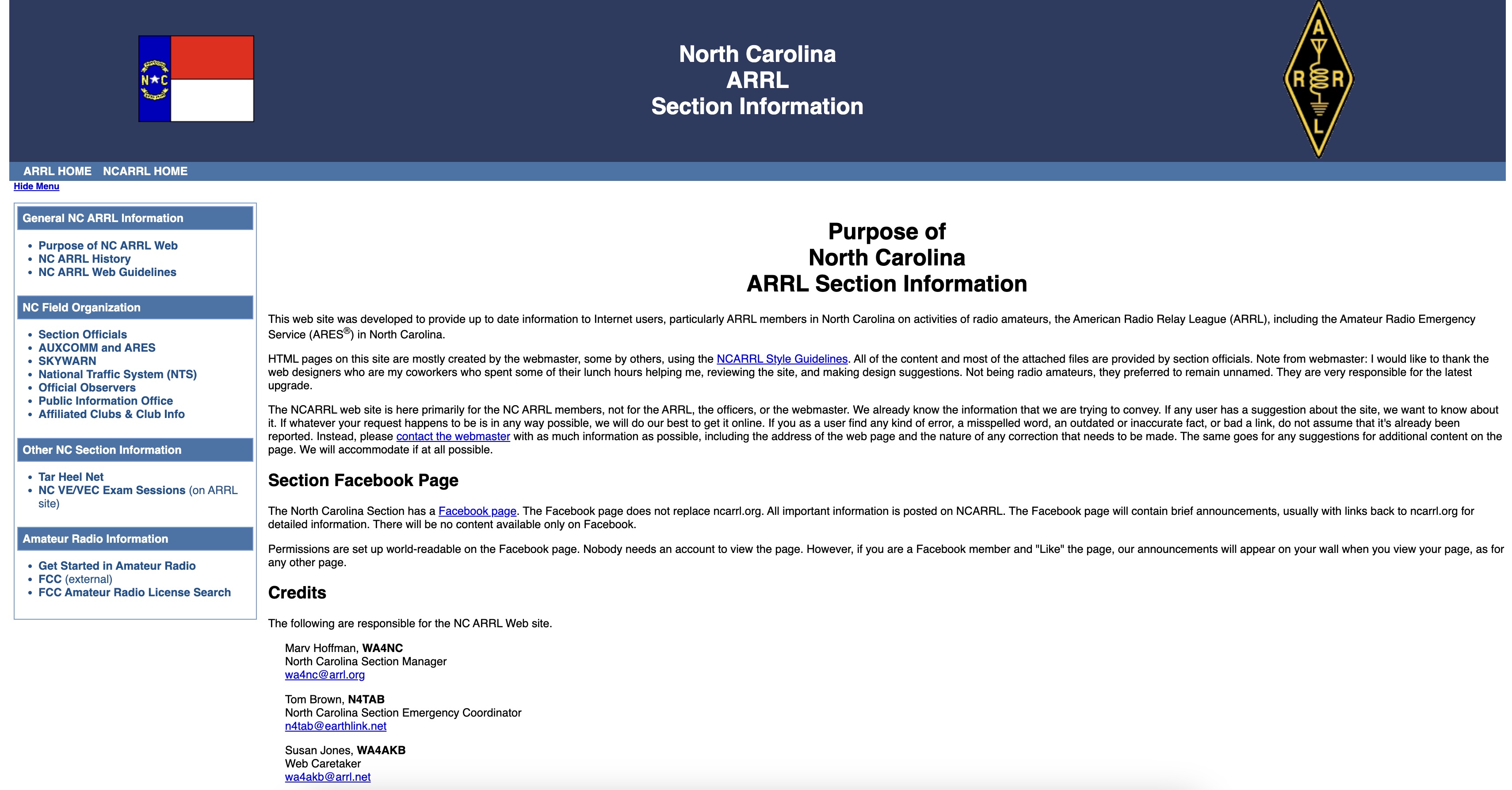 ARRL NC Section – P A R C